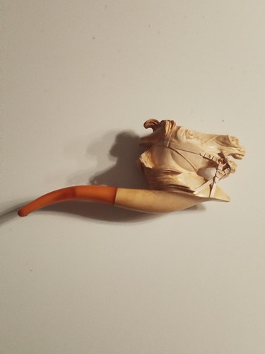 Tête cheval horse - , sculptée