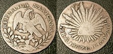 Mexique - République - 2 reales argent 1867 Mo CH, Mexico ! KM# 374.10