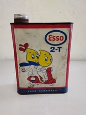Ancien Bidon D'huile ESSO 2-T
