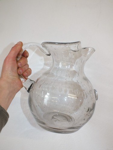 Enorme pichet verre bullé - pichet,
