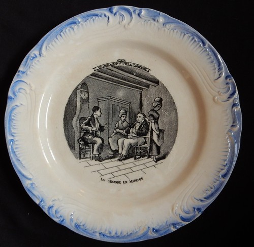 Assiette gien mariage à - gien, "un