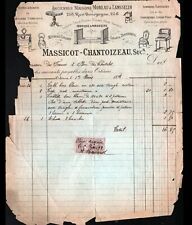 ORLEANS (45) COMMERCE de MEUBLES / AMEUBLEMENT "MASSICOT-CHANTOIZEAU" en 1898