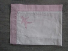 Taie d'oreiller d'enfant ancienne brodée