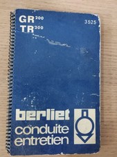 CATALOGUE BROCHURE CAMION BERLIET GR 200 TR 200  CONDUITE ET ENTRETIEN