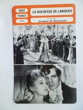 CARTE FICHE CINEMA 1942 LA DUCHESSE DE LANGEAIS Edwige Feuillère Pierre Richard