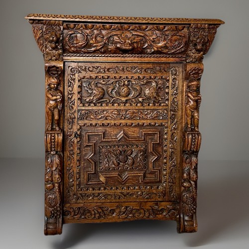 Cabinet ribbank flamand - ribbank, chêne