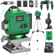 4x360° Niveau Laser Vert avec 1.2m Trépied, 4D 16 Lignes 360 Autonivelant