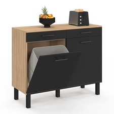 Buffet bas de cuisine avec espace poubelle 100 cm CINA plan de travail H.83 cm 2