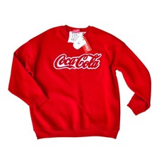 Pull rouge Coca Cola Oversize - Créateur Tee Cake - Broderie Bouclette Éponge 