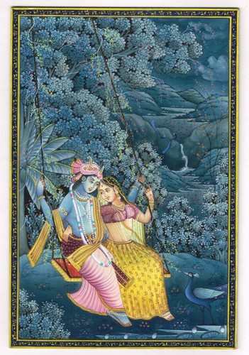 Radha krishna peinture fait - peinture, à