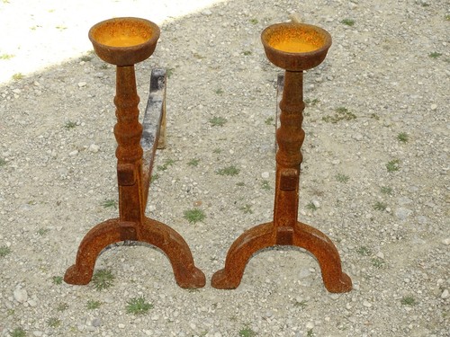 Ancienne paire chenets - de,