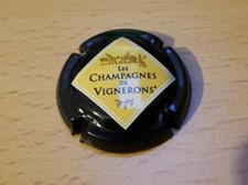 Capsule de Champagne Les Champagnes de Vignerons  noire et jaune