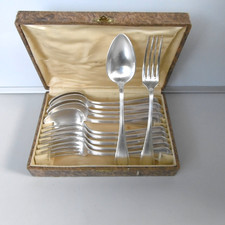 menagere 12 pièces metal argente apollo 84gr