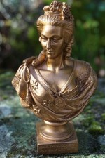 RE0211 BR  BUSTE  REPRODUCTION  COULEUR  BRONZE  MARIE ANTOINETTE  FELIX LECOMTE