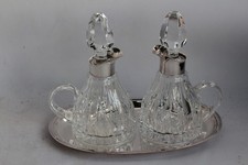 Huilier vinaigrier cristal et argent (57044)