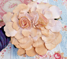 ANCIEN MANCHON de soirée VELOURS et ROSES en tissu style haute couture vers 1930