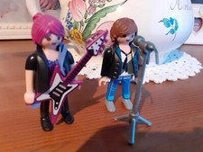 Playmobil lot de personnages : mécanicien moto, zombie, musiciens, photographe