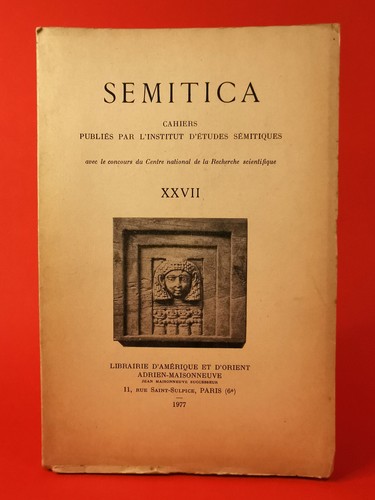 Semitica xxvii collectif - xxvii,