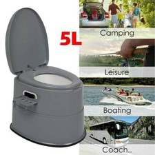 5L Toilette De Camping Portative WC Camping Toilette - 50 x 40 x 42cm - Gris