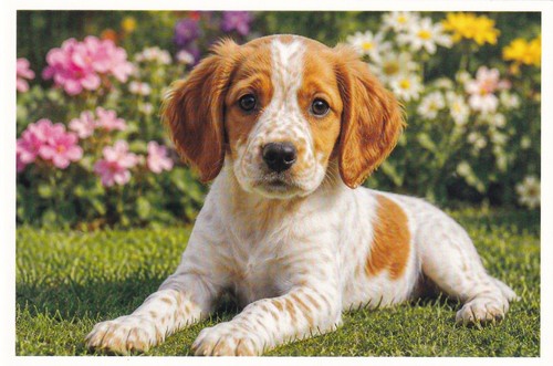 Carte postale chiot - 🦬carte,