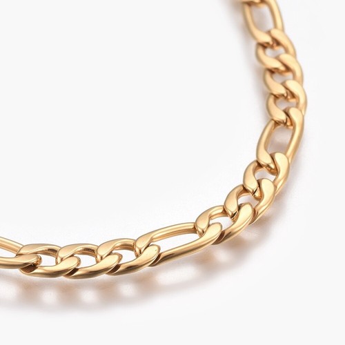 Bracelet chaine dore figaro - bracelet,