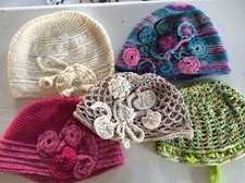 Bonnets Auto Crochetés 5 Pcs