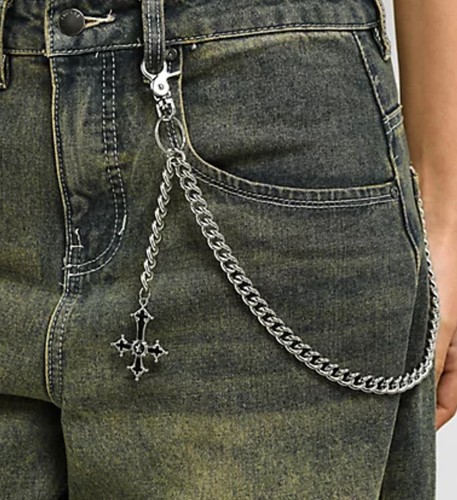 Chaîne pantalon argentée - chaîne,