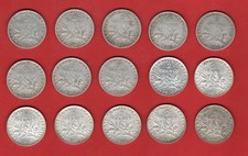 LOT ARGENT 15 PIECES DE 2