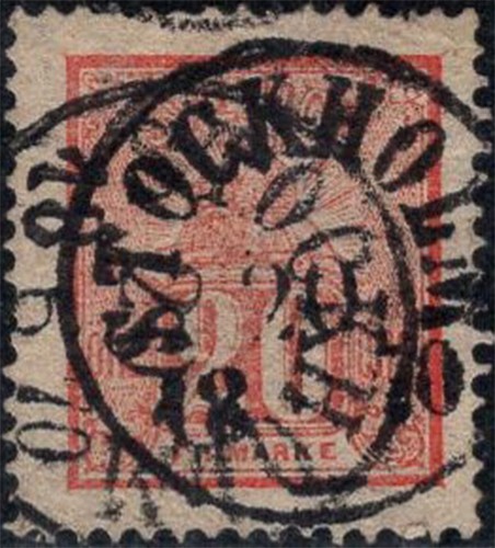 Suède 1866 16 - mi.,