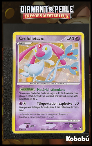Carte pokémon créfollet - carte,