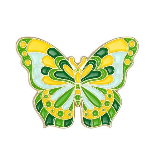 Pin broche papillon métal - pin's,