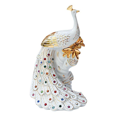 Figurine oiseau paon