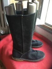 Bottes vintage daim noir souple .T 36 (AZ/ D/V) D