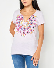 Desigual Women's White V-Neck