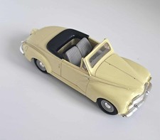 LEADER ELIGOR 1:43 PEUGEOT 203 CABRIOLET JAUNE CLAIR SIEGE GRIS ANNEES 50 RESINE