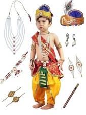 Robe bébé Krishna pour costume fantaisie Janmashtami pour garçons/filles