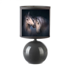 LAMPE DE CHEVET GRIS CHEVAL