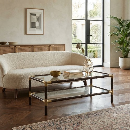 Table basse vintage bambou - table,