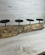 ? Bougeoir En Bois Flotté 4 Supports Bougies Deco En Bois