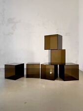 1970 6 CUBES ETAGERE PLEXIGLAS POST-MODERNISTE POP SPACE-AGE Lucite 