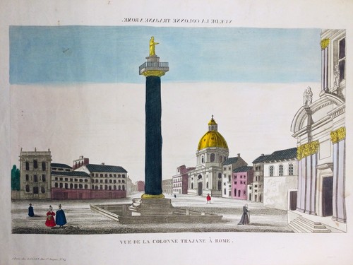 Rome colonne trajane vers 1800 - colonne,