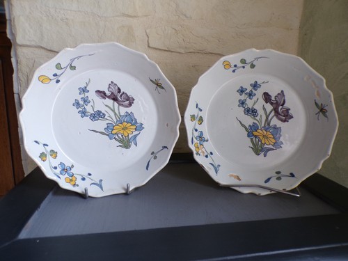 Paire assiettes anciennes