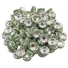 20 Perles Rondelle strass