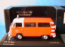 VW VOLKSWAGEN T2 BUS 1976 FEUERWEHR FRANKFURT MINICHAMPS 400053091 1/43 POMPIER