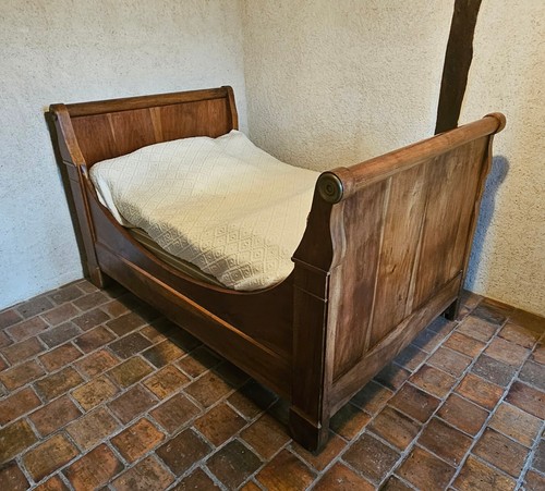 Beau lit ancien bois année - ancien,