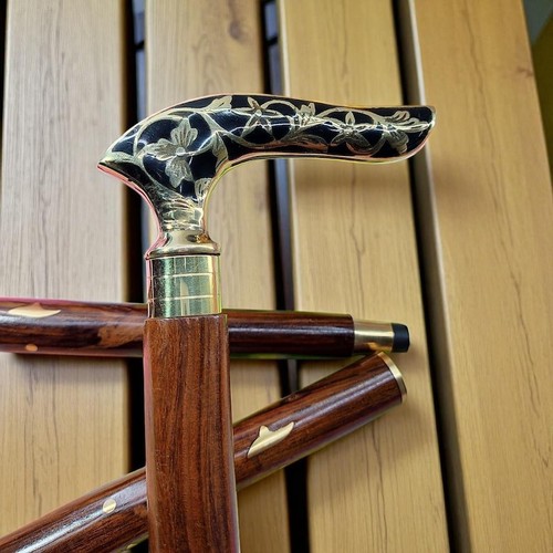 Canne marche bois style - bois,