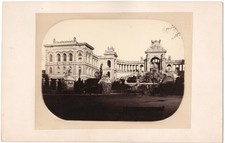 Palais Longchamp vue d'ensemble Marseille Photo albuminée circa 1865