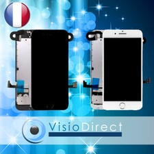 Vitre Ecran LCD iPhone 7/8 LCD sur châssis Nappe camera, bouton home BLANC NOIR
