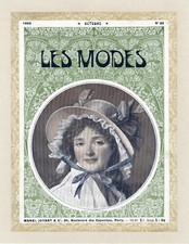 "Mme SERIZIAT" Couverture originale entoilée LES MODES n° 22 (1902) L. DAVID 