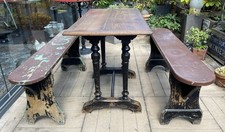 Ancienne table bistrot en bois